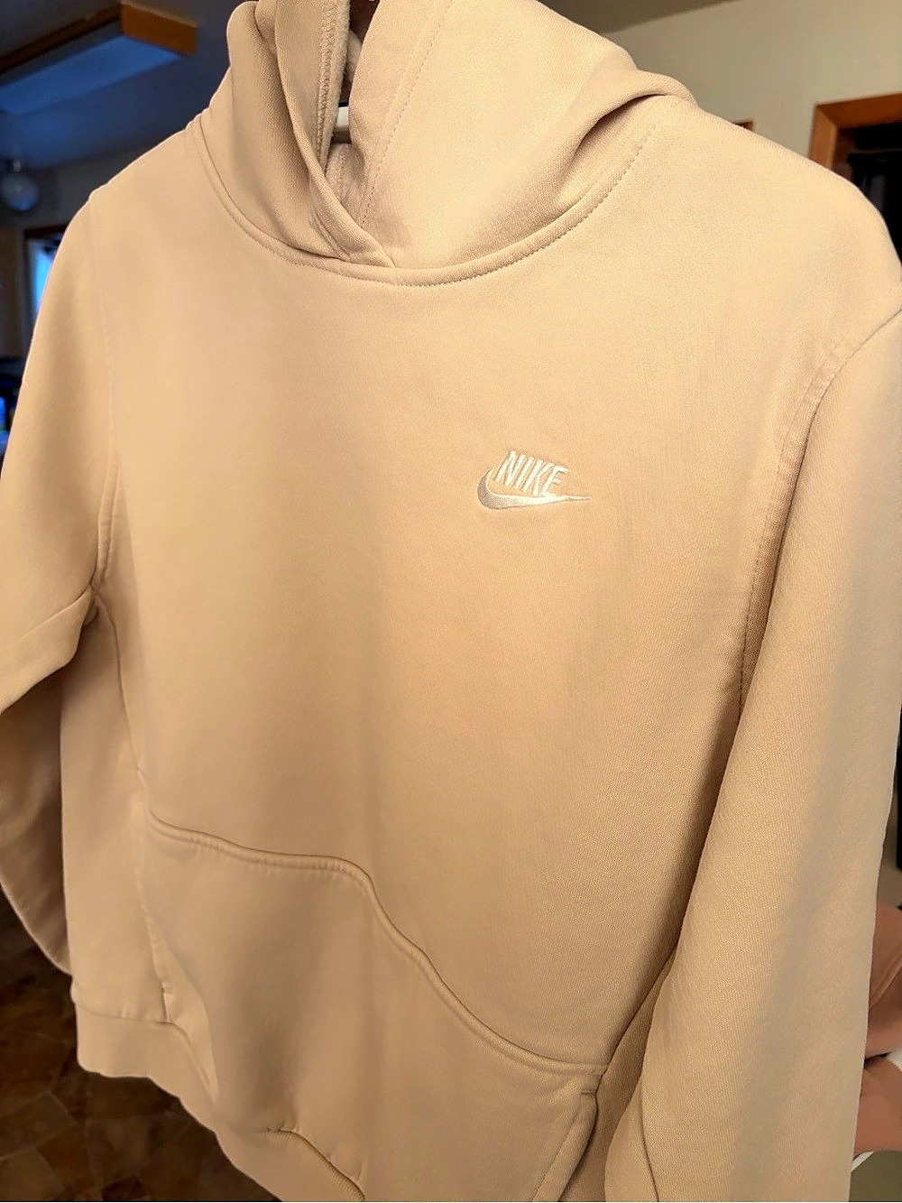 Nike Pullover Hoodie Light Brown/Beige Youth XL Like New
